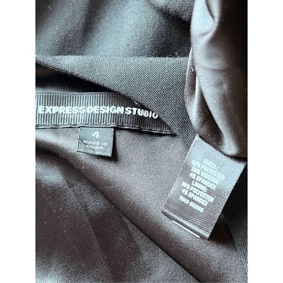 Express Black Sleeveless Cocktail Dress Size‎ 4 Party Date Night LBD Jeweled - Picture 11 of 11